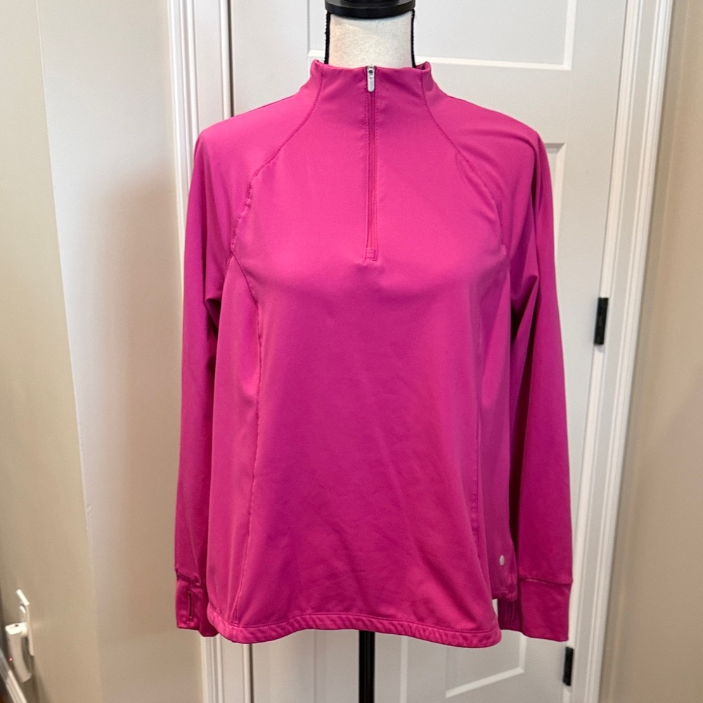 Apana Women's Fuchsia Quarter-Zip Sweatshirt
